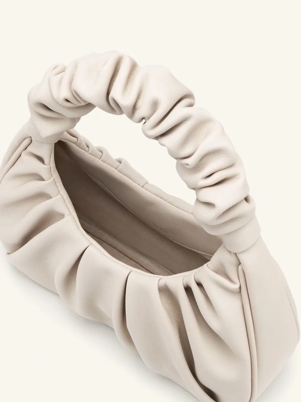 JW PEI Gabbi Ruched Hobo Shoulder Bag in Cream